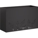  Vrtna saksija 2 kom. Crna 80 x 20 x 49 cm Čelična vrata | shoptok.hr