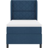 Box Spring Krevet s Madracem Plavi 90x200 cm Tkanina | shoptok.hr