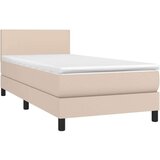  Box spring madrac LED cappuccino 100x200cm umjetna koža | shoptok.hr