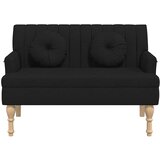  Klupa s jastucima crna 113 x 64,5 x 75,5 cm od tkanine | Eponuda.com