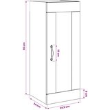  Ormar za Zid Crni hrast 34,5 x 34 x 90 cm Konstruirano drvo | Eponuda.com