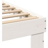 vidaXL Konstrukcija postelje Bela 75 x 190 cm Masivno borovo les | Shoptok.si