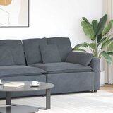  Modularni kauč s naslonom za ruke i jastucima tamno sivi 100 cm | shoptok.hr