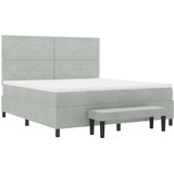  Krevet s opruga kutije Svjetlosiva 200 x 180 cm Baršun | shoptok.hr