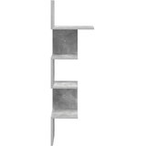  Polica na zidu Zidna montaža Betonska siva 32 x 21 x 107 cm | shoptok.hr