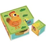 Dvěděti Wooden Blocks Farm kocke iz lesa 12 m+ 9 kos