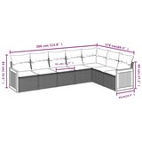  7-dijelni set vrtnih sofa od poliratana s jastucima bež | shoptok.hr