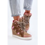 Boto Women's Pink Wedge Sneakers Leoppa Cijene