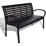  Vrtna klupa 125 cm od čelika i WPC-a crna | Eponuda.com