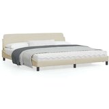  Posteljni okvir brez vzmetnice krem 200x200 cm blago | Shoptok.si
