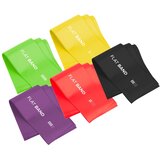 Rebel ACTIVE Set lateks traka za vežbanje Flat Band LTs-1, otpor 2,5-20 kg, 5 traka u setu, model RBA-3005 Cene