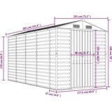 vidaXL Vrtno spremište zeleno 191 x 385 x 198 cm od pocinčanog čelika | shoptok.hr