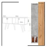 Hanah home Polica 140x80x40cm Hrast-bijela | Eponuda.ba