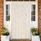 vidaXL Zastor protiv muha bež i bijeli 56x200 cm od šenila | shoptok.hr