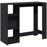 vidaXL Barski stol s policom crni 124x46x103,5 cm konstruirano drvo | shoptok.hr