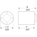 Vortice kopalniški aksialni cevni ventilator punto ghost mg 150/6 (11117) | Shoptok.si