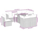  9-dijelni set vrtnih sofa s jastucima crni od poliratana | shoptok.hr