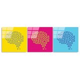 WALLXPERT dekorativna slika od kaljenog stakla (3 komada)uv 851 50 x 50 | ePonuda.com