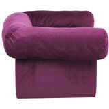 SOFA za pse s ladicom bordo 75 x 50 x 38 cm plišana | shoptok.hr