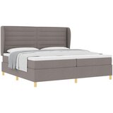  Krevet s opruga kutije Sivo-smeđa 200 x 200 cm tkanina | shoptok.hr