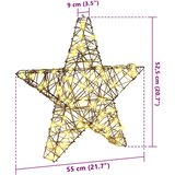  3D Zvijezda Topla bijela 55 x 52.5 x 9 cm Ratan | shoptok.hr