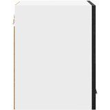 vidaXL Viseča omarica s polico Riga Črni hrast in bela 30 x 31 x 40 cm | Shoptok.si