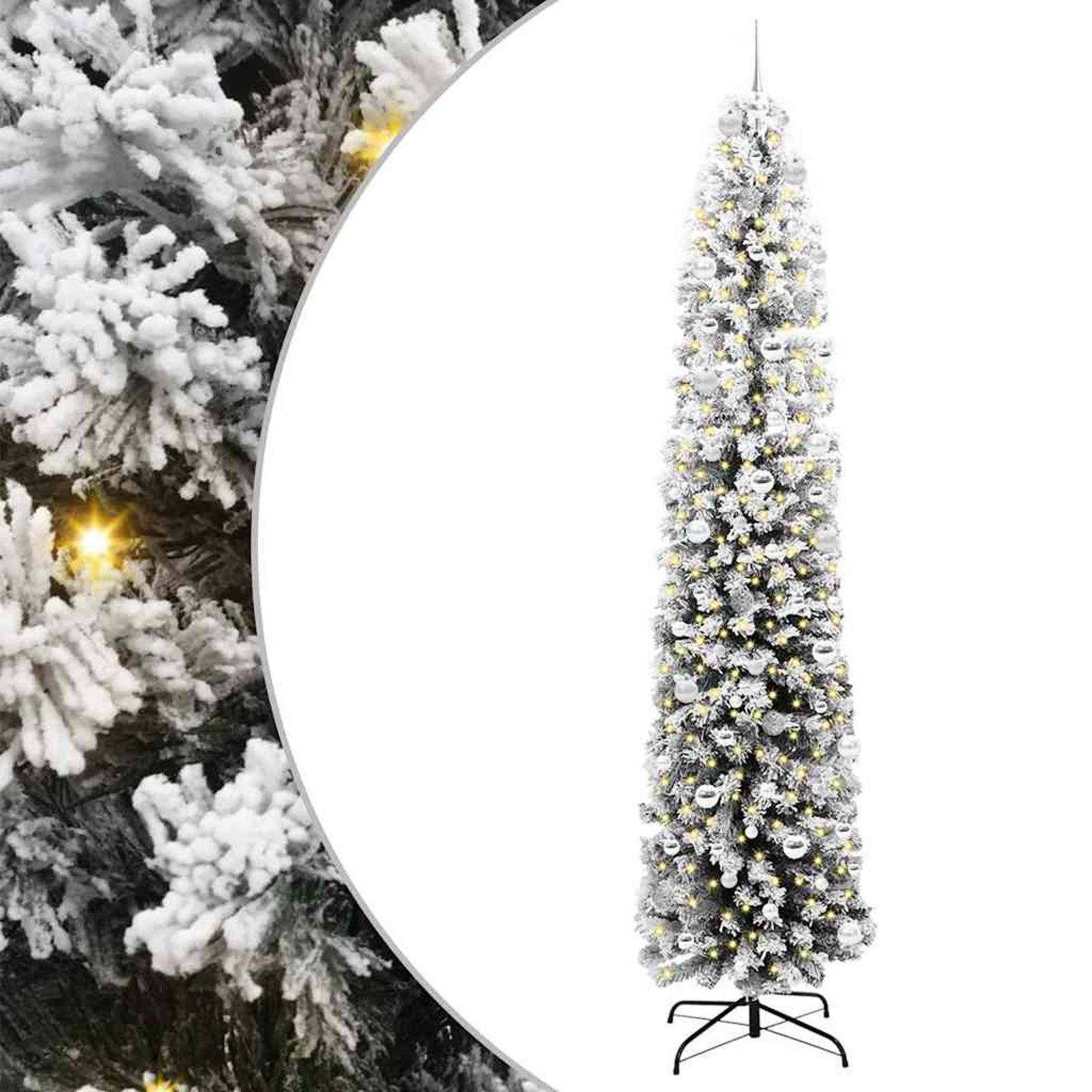 vidaXL Umestno božično drevo Zelena 240 cm PVC in Jeklo in Plastika, (5000066999) Cene
