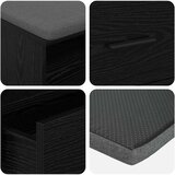  Klupa za hodnik s jastukom Crni Hrast 100 x 38 x 46 cm | shoptok.hr
