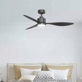  ZEVENTI - LED prigušiva plafonski ventilator LED/20W/230V 2700-6500K 132cm crna + daljinski upravljač | Eponuda.com