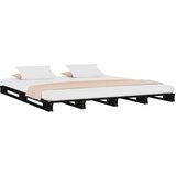  Krevet od paleta crni 120x190 cm od masivne borovine bračni | shoptok.hr