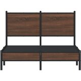Metalni okvir kreveta bez madraca smeđi hrast 120x190 cm | shoptok.hr