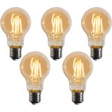 LUEDD Set van 5 E27 dimbare LED lampen A60 goud 4W 420 lm 2200K | Shoptok.si