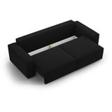 Micadoni Črna raztegljiva sedežna garnitura iz tkanine bouclé 247 cm Jodie – Home | Shoptok.si