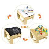  Dječji stol i 2x stolica, dječji namještaj, drvena dječja stolica i stol, od 3 do 7 godina | shoptok.hr