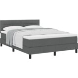 vidaXL Postelja z Box Springom z Vzmetnico Temno Siva 160x200 cm Tkanina | Shoptok.si