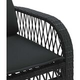  4-dijelni set vrtnih sofa od poliratana s jastucima crni | shoptok.hr