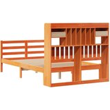  Knjižna postelja brez vzmetnice vošč. rjava 135x190 cm borovina, (21653572) | Shoptok.si