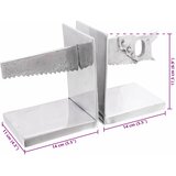  Držači za knjige 2 pcs Srebrno 11 x 14 x 17,5 cm Aluminij | shoptok.hr