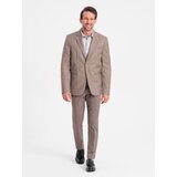 Ombre Men's classic blazer with pillowcase pocket - beige | Shoptok.si
