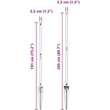  Stup za ogradu 26 pcs Siva 3,2 x 3,2 x 205 cm | shoptok.hr