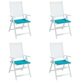  Jastuci za stolice 4 kom tirkizni 40x40x4 cm od tkanine | shoptok.hr