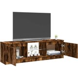 TV ormarić s LED svjetlima boja dimljenog hrasta 120x30x36 cm | shoptok.hr