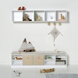 Oliver Furniture® vodoravni stenski regal 5x1 | Shoptok.si