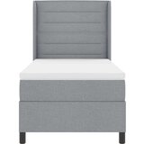  Krevet s oprugama i madracem svijetlosivi 80 x 200 cm tkanina | shoptok.hr
