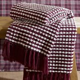Catherine Lansfield Bordo rdeča odeja 125x150 cm Stab Stitch – | Shoptok.si
