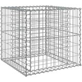 vidaXL Gabionska košara srebrna 70x70x65 cm pocinkano železo, (20798900) | Shoptok.si