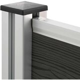  Ograda za kante za smeće Siva 161 x 85 x 115 cm Aluminij i WPC | shoptok.hr