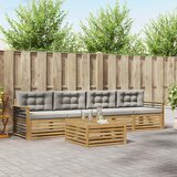  Set vanjskih sofa 5 kom. Bijela i svjetlosiva 79 x 79 x 37 cm | shoptok.hr