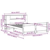  Knjižna postelja brez vzmetnice bela 120x200 cm trdna borovina | Shoptok.si