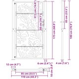  Vrtna vrata crna 100x175 cm čelični valoviti dizajn | shoptok.hr